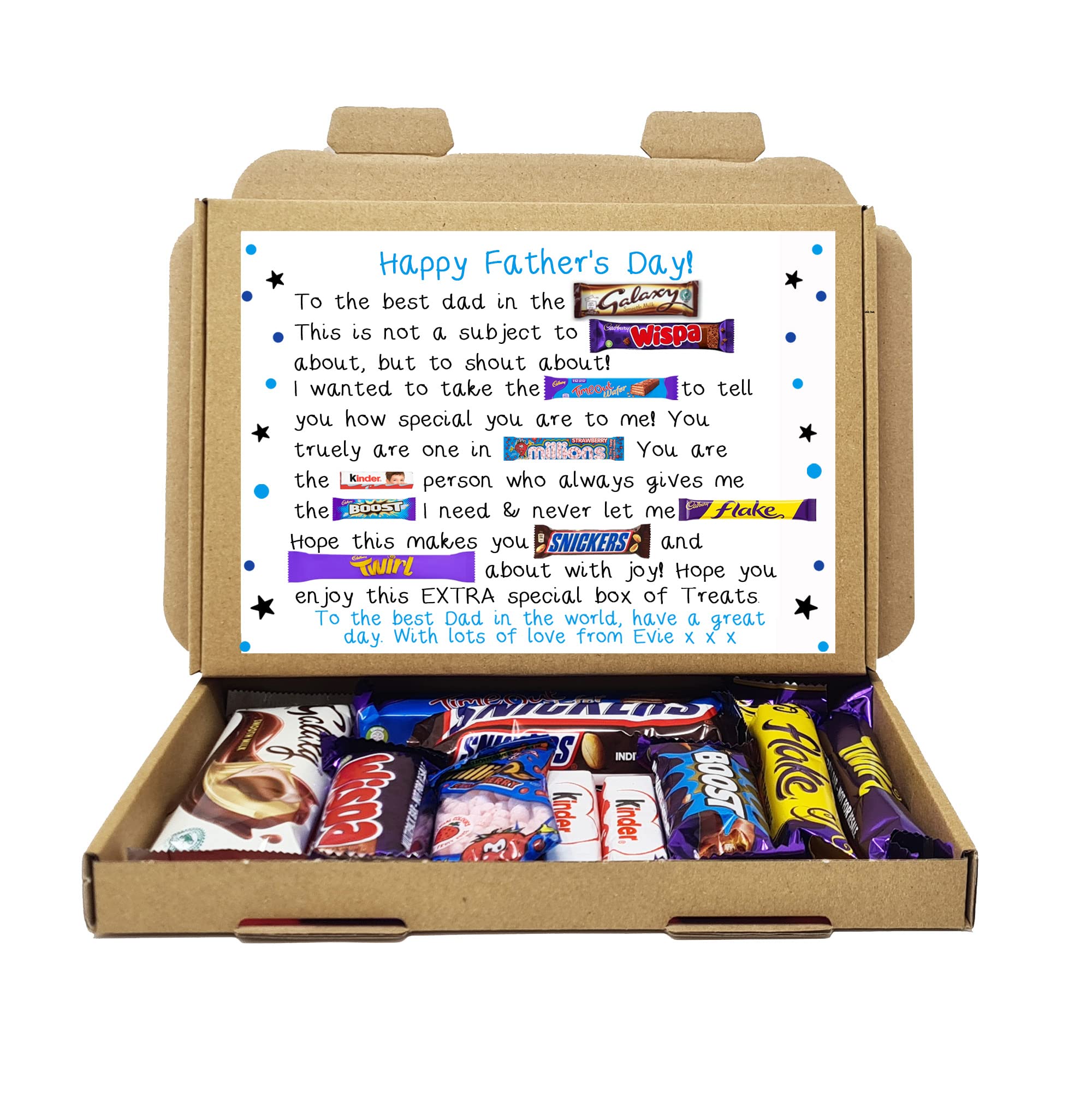 Personalised Fathers Day Chocolate Message Board Personalised