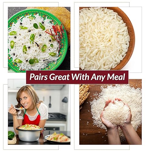 Miniatura 15 de Himalayan Chef Arroz Basmati, arroz de grano extra largo, esponjoso, de cocción rápida, aromático, 10 libras (el embalaje puede variar)