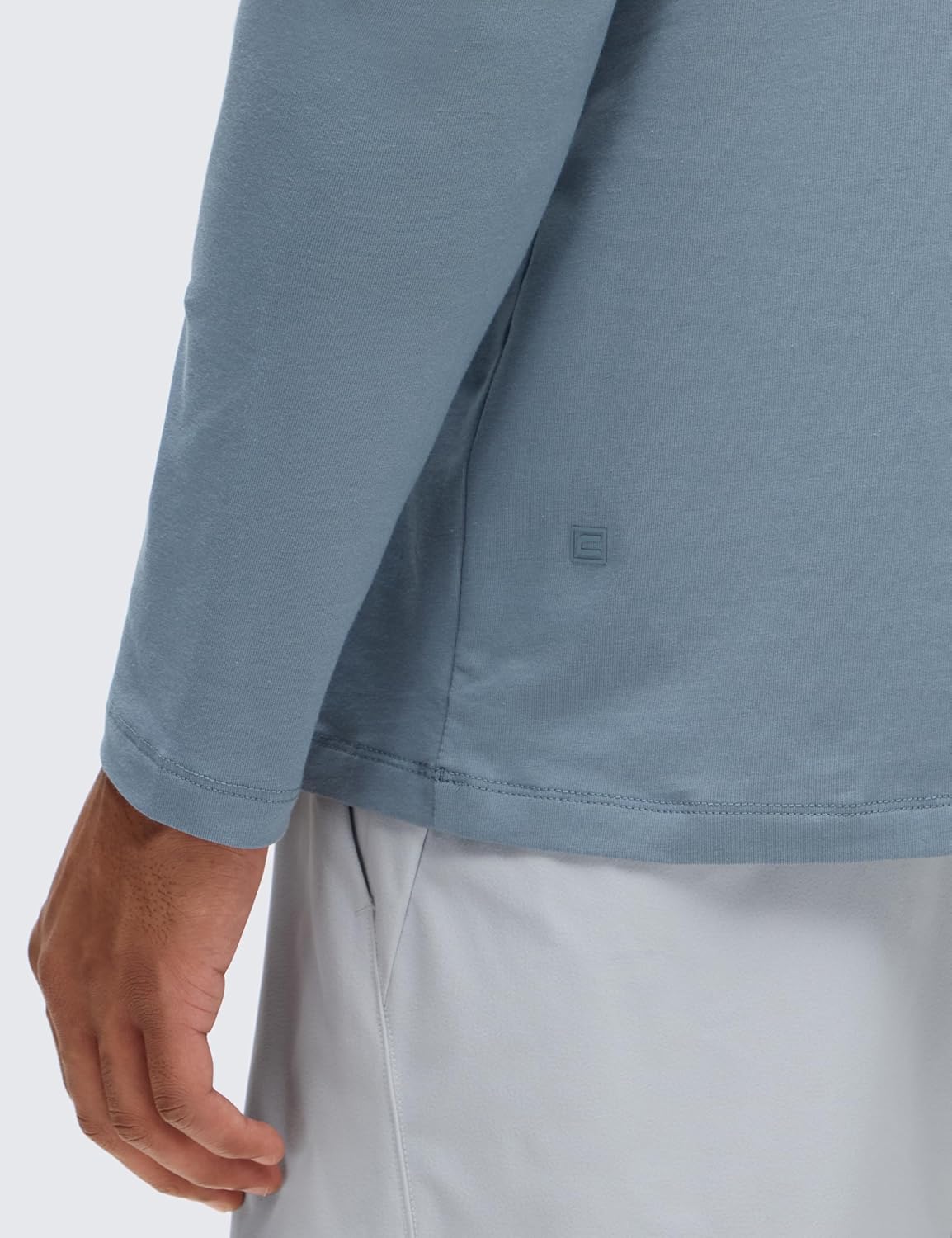 CRZ YOGA Pima Cotton Long Sleee Shirts for Men - Casual Crewneck T-Shirts Breathable Workout Daily Basic Tee Tops - Image 5