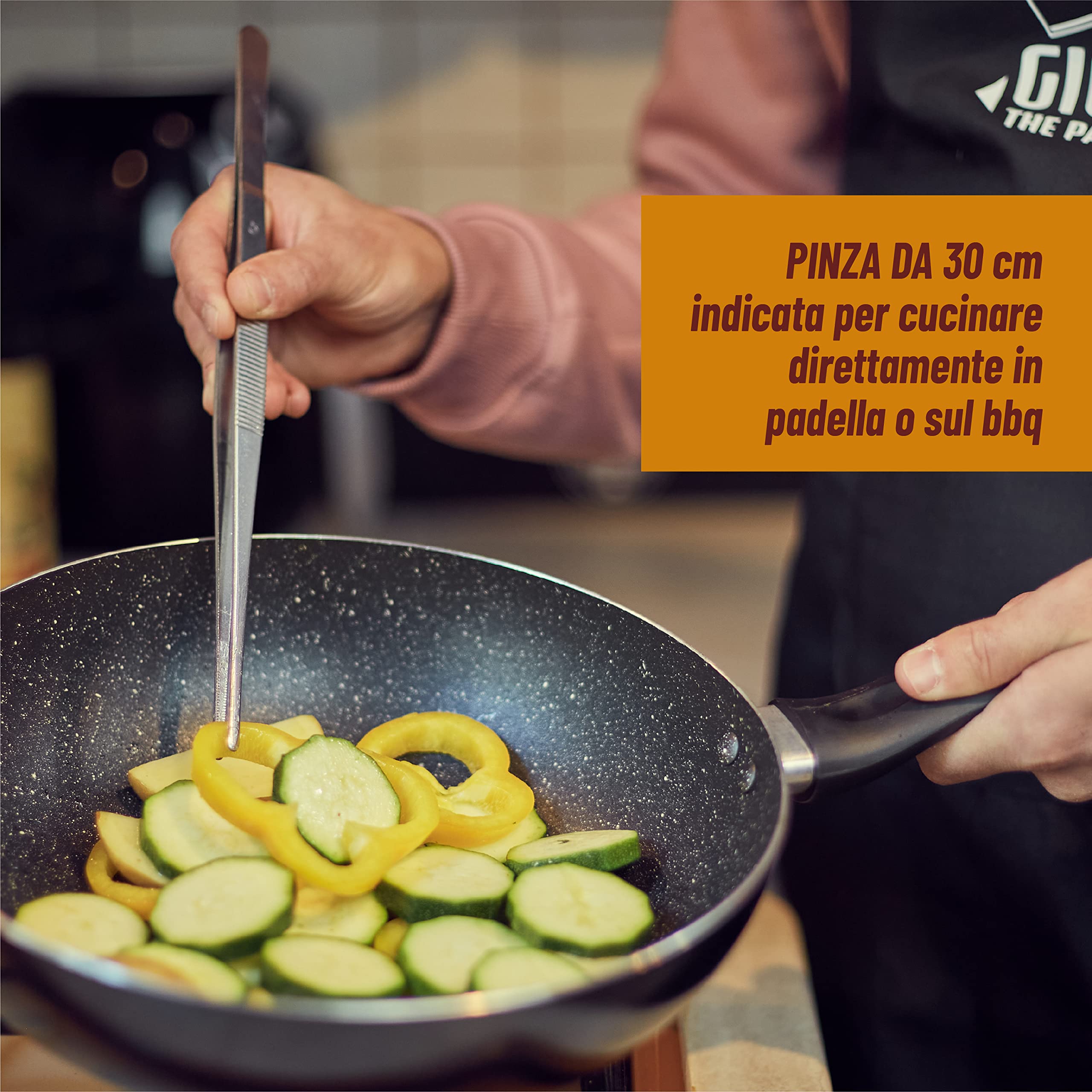 Pinze Da Cucina Professionali Smirain In Acciaio Inox - 30 Cm, Multiuso Per Barbecue E Cucina - Foto 14