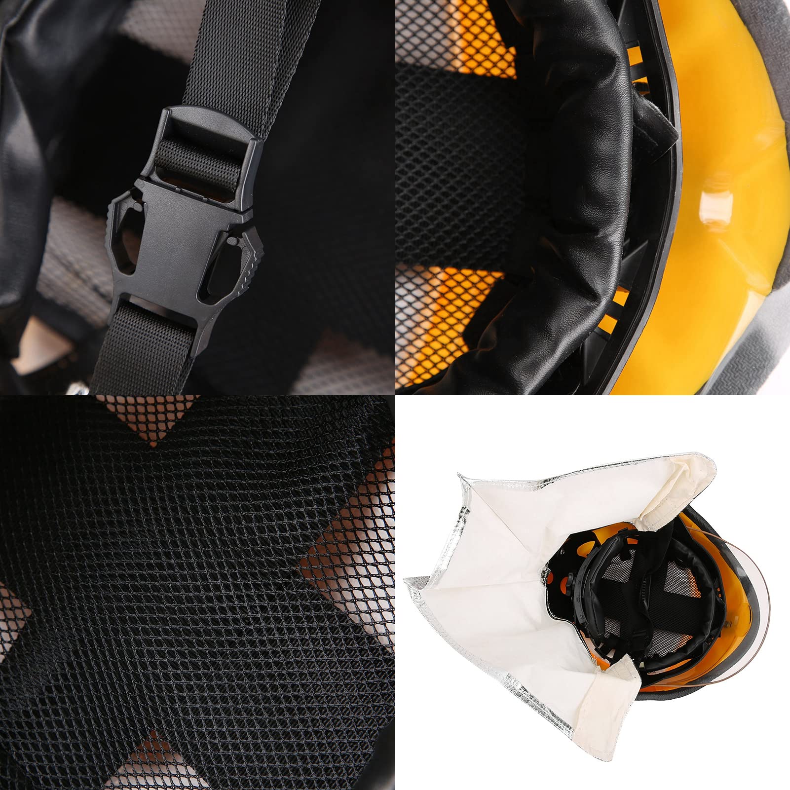 Casco de seguridad contra incendios con casco,Casco de bombero resistente a altas temperaturas,Casco de protección contra incendios de rescate de extinción,Cinturón amortiguador para un uso cómodo