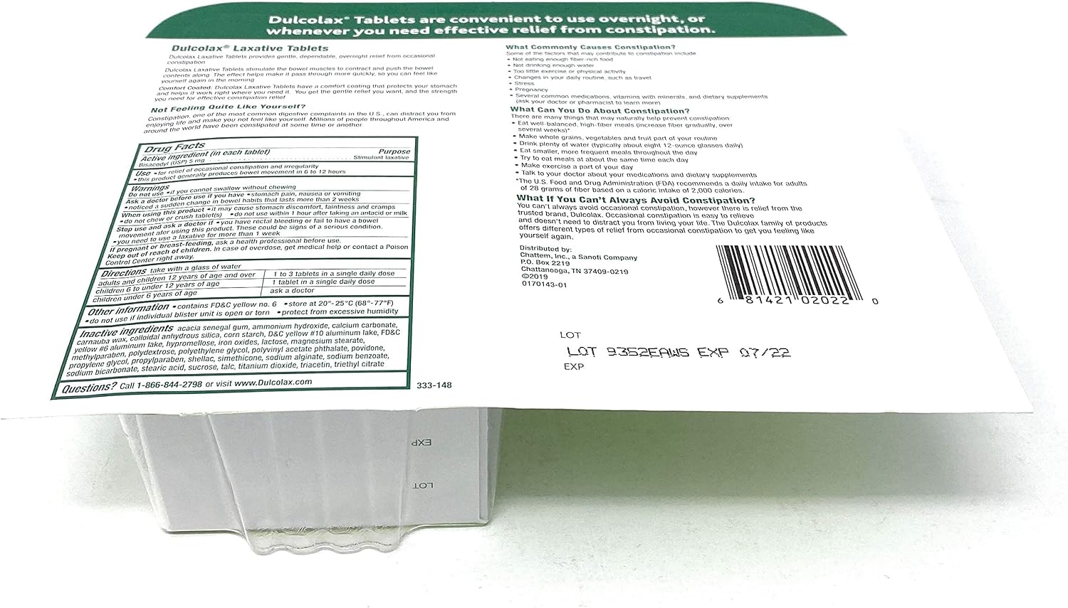 Dulcolax Laxative Tablets, 200 Count DFI@CC