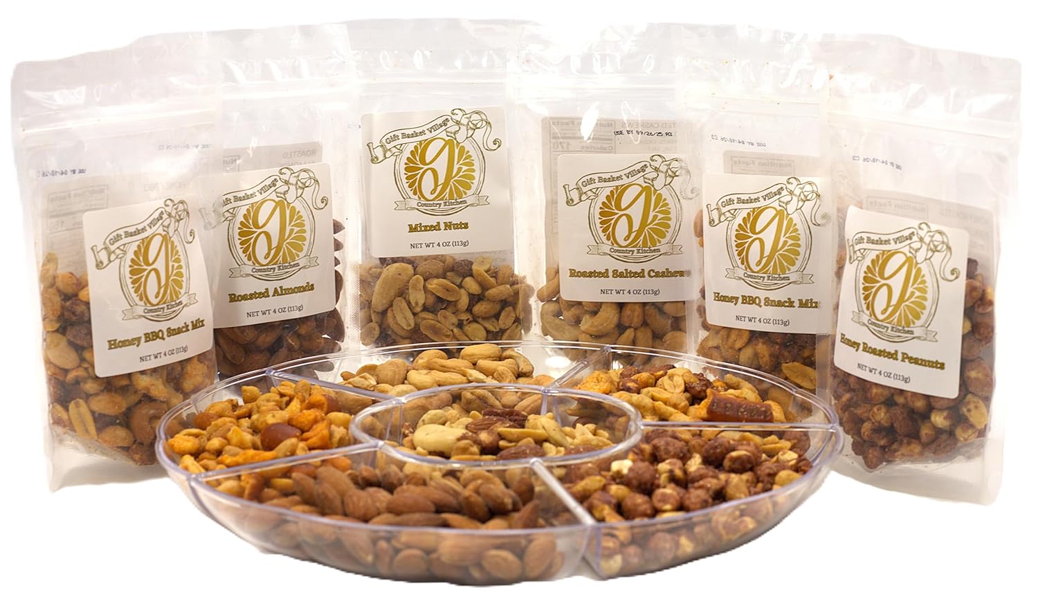 Gift Basket Village Nut Lover’s Deluxe Over 1.5 lbs Gourmet Snack Box – Father's Day, Gifts for Men, Dad, Husband – Roasted Almonds, Cashews, Peanuts & Honey BBQ for Nut Lovers & Health-Conscious