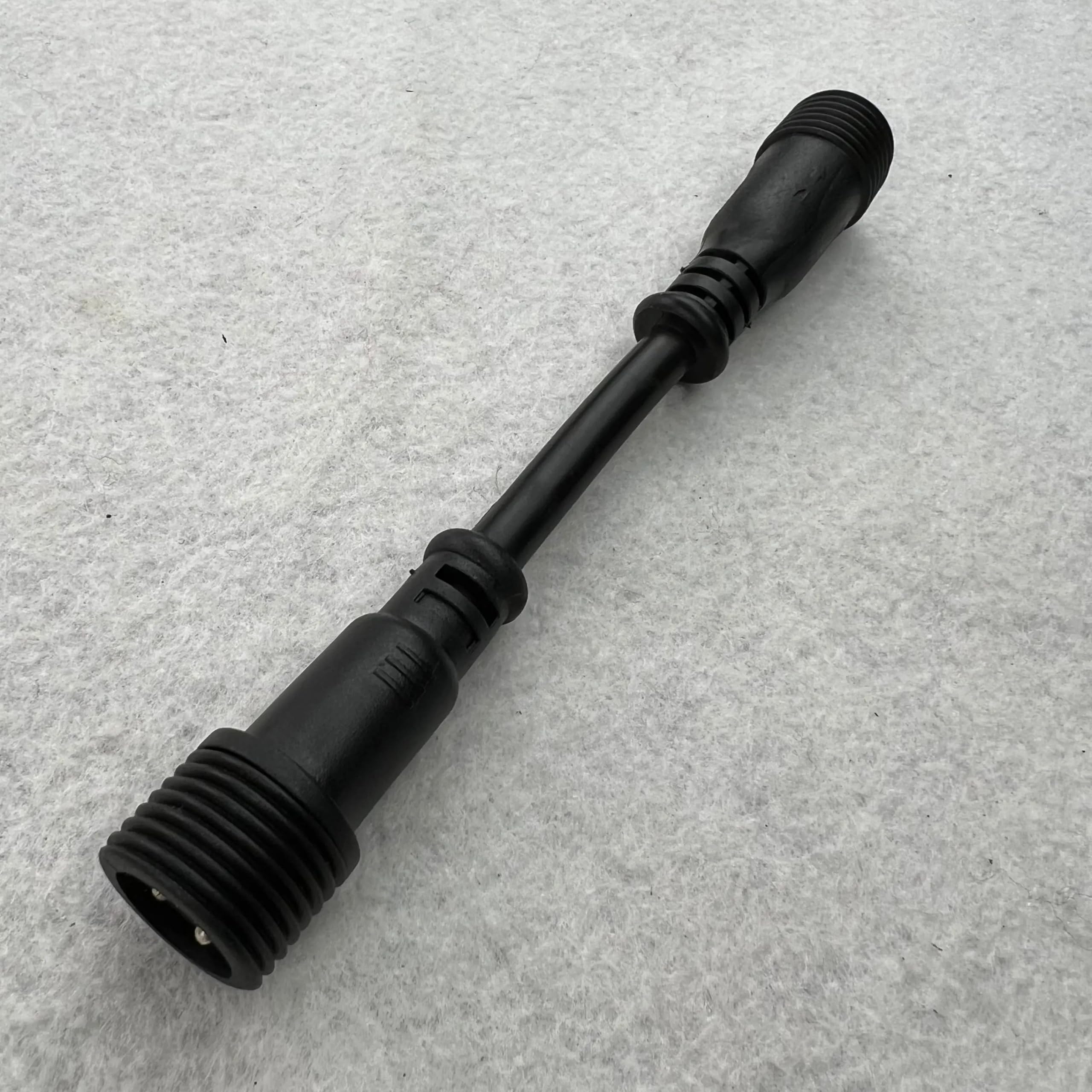 PINGANRUYI 3-pin xConnect Male to 13.5mm Ray Wu Female; 3-pin xConnect Female to 13.5mm Male Waterproof Adapter Black/White(XConnect M to RW F)