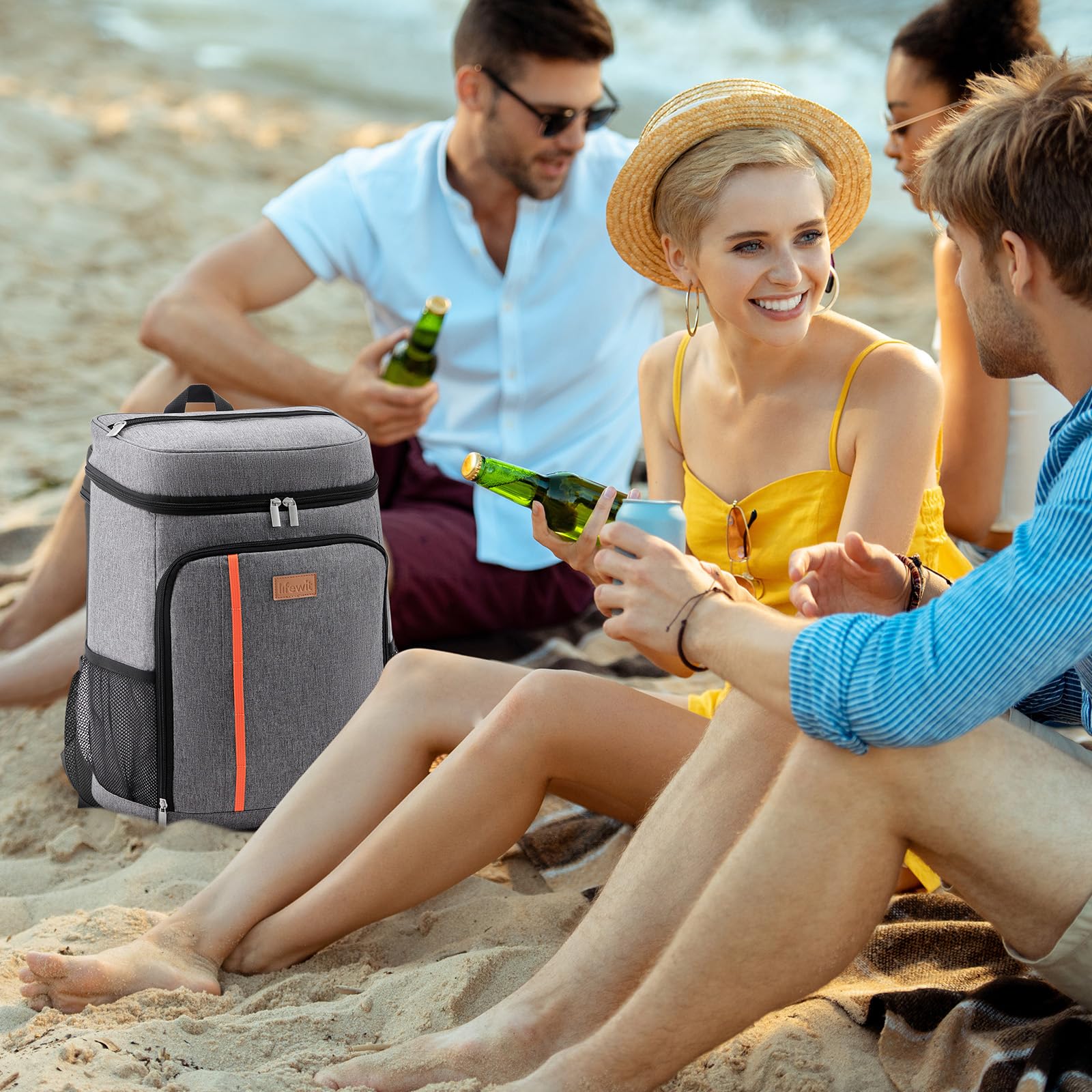 Lifewit Zaino Termico Impermeabile, Morbido Zaino Frigo Borsa, Frigo Leggera a Prova di Perdite per Uomo e Donna, Borse Termica Porta Pranzo per Lavoro Picnic Spiaggia Campeggio Viaggio