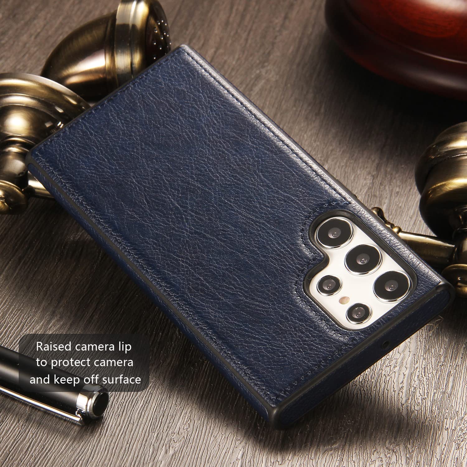 Excelsior Premium PU Leather Back Cover case with 360 Degree Full Body Protection | Shockproof for Samsung Galaxy S23 Ultra 5G (Blue) (B0C1XQJ28Q) Amazon Price History, Amazon Price Tracker
