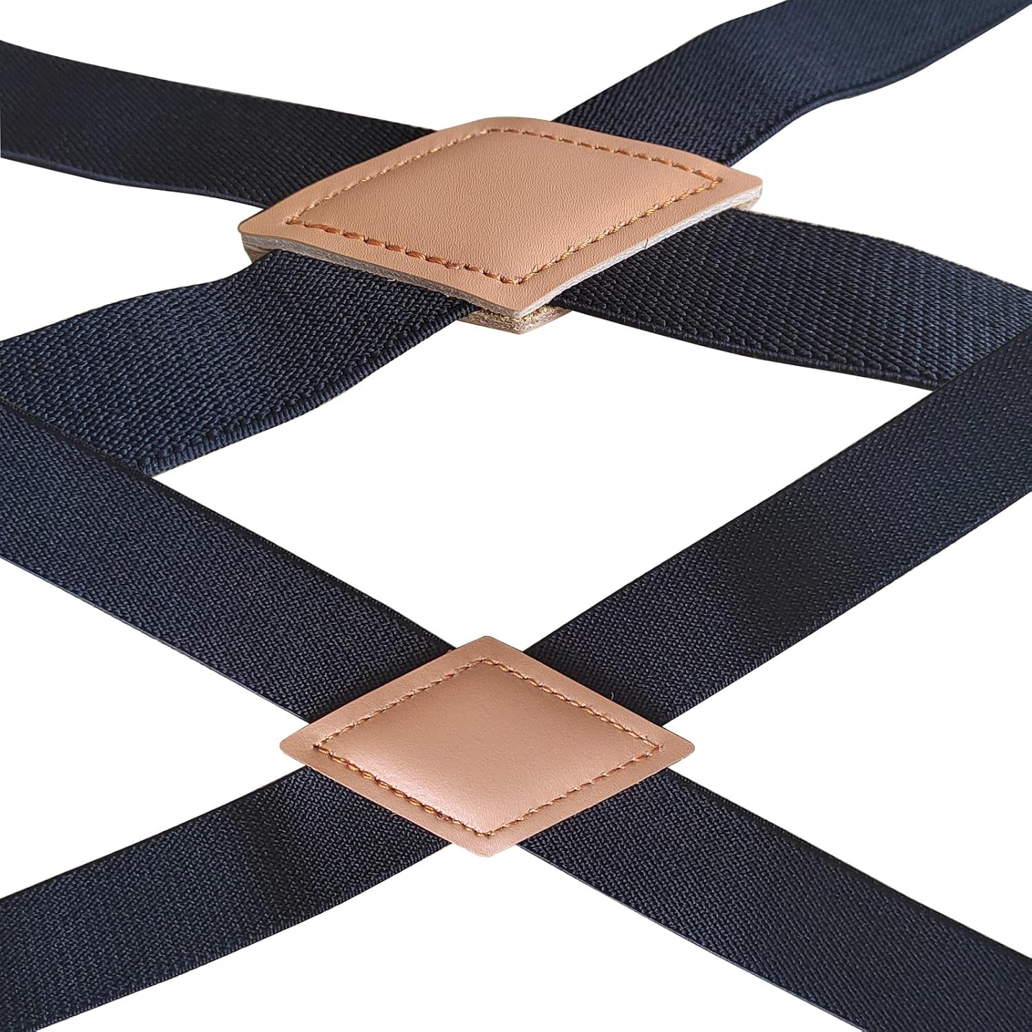 1 Inch Wide side Clip Suspenders for Men Heavy Duty Khaki Truckers Suspenders for Big and Tall Men with Hooks