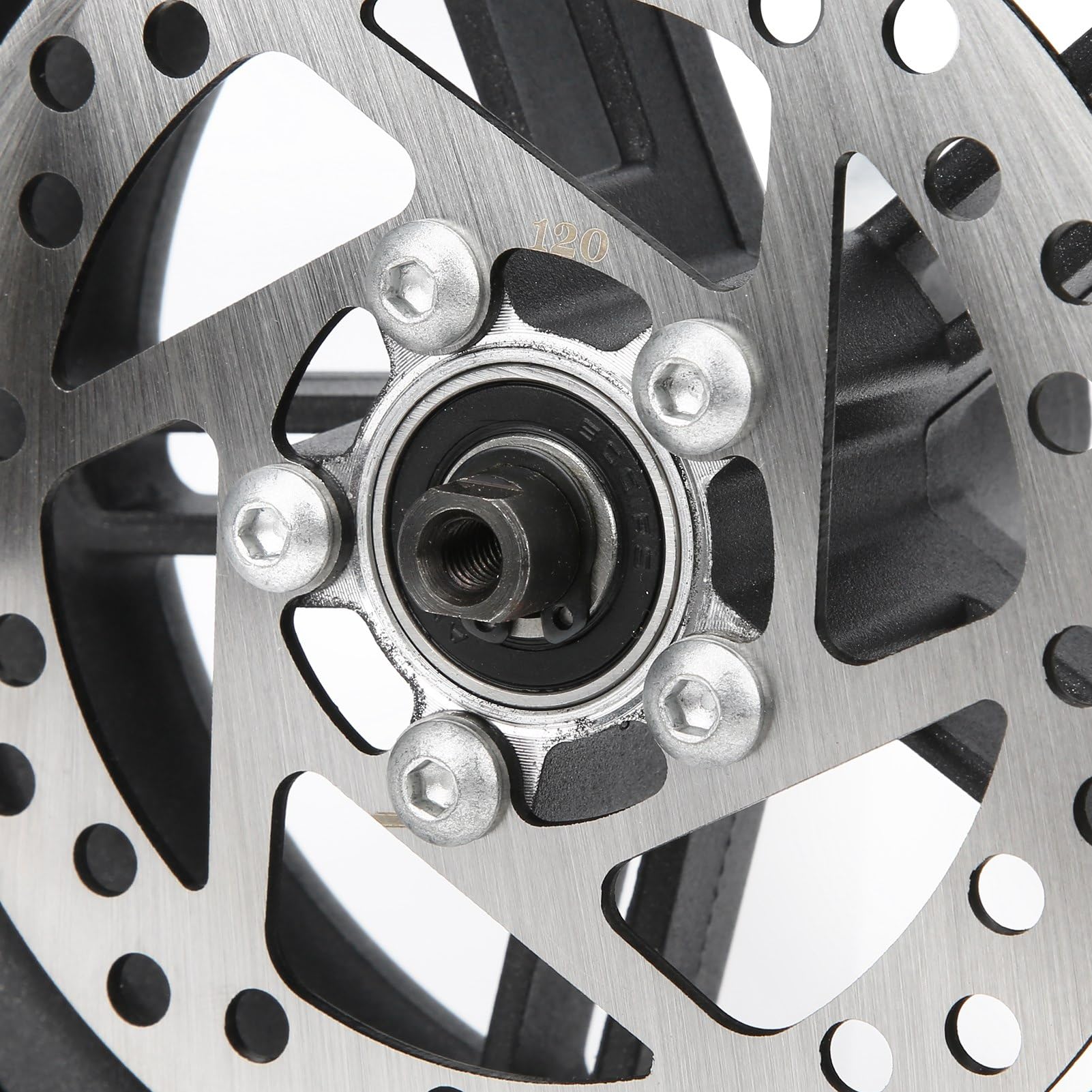 Akozon Roues de scooter électrique, roue arrière de 8,5 pouces pour Pro+pneus+frein à disque 120 mm Kit de remplacement Roue arrière de scooter électrique Anti-explosion +