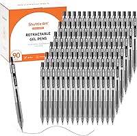Vista 10 de Shuttle Art Ink Glide Series - Paquete de 15 bolígrafos de tinta de gel de punta fina retráctiles de 0.020 in, secado rápido, impermeables