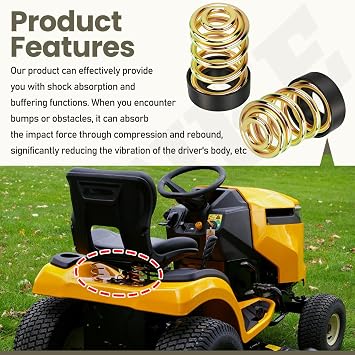 283516 Compression Seat Spring & 422127-4 Cap Compatible with Gra-sshopper, Joh-n Deere Cub Cadet ZT1 Mower, Compressed Springs Can Provide The Necessary Support and Cushioning