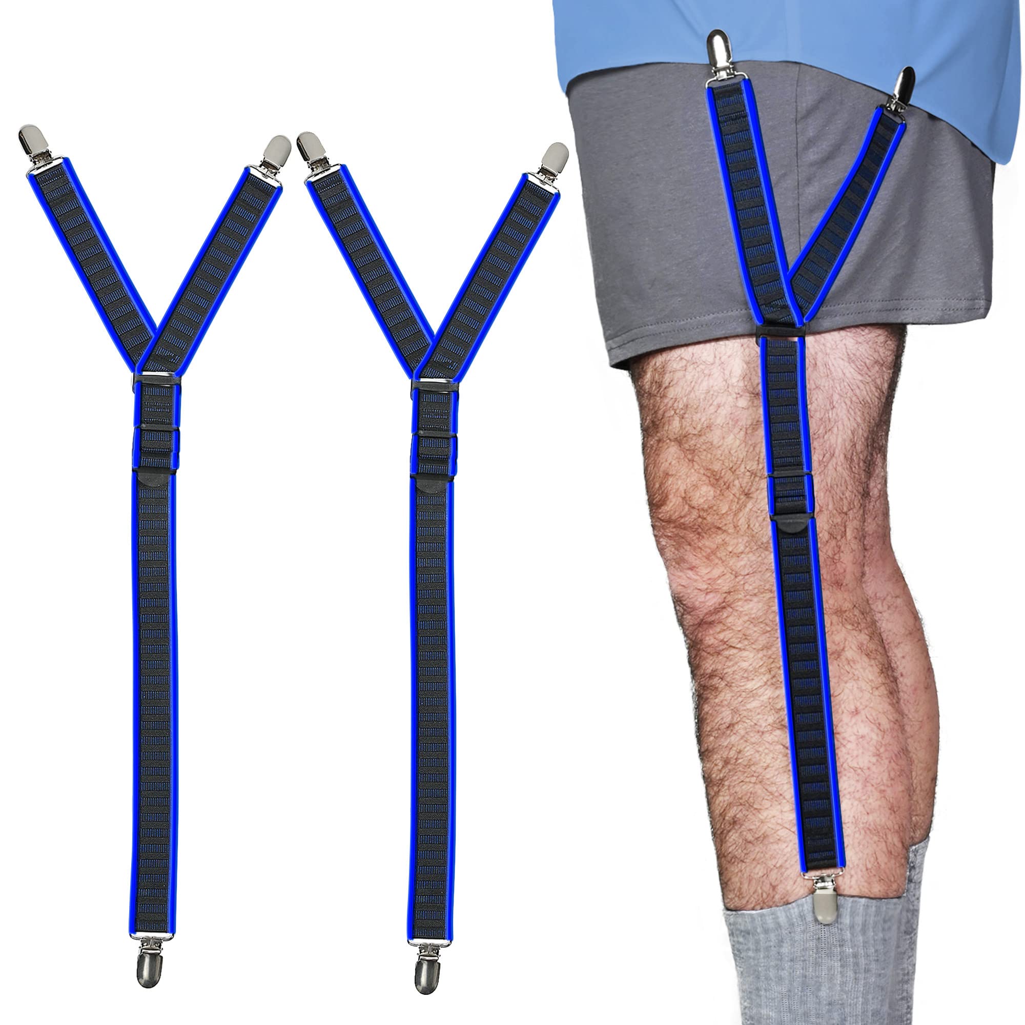 World's Best Shirt Stays for Men Police Military Made in the USA (Y-Style  Black, Select Series) (1 Pair of Garters, Tuckers), Y Style Shirt Stays ...