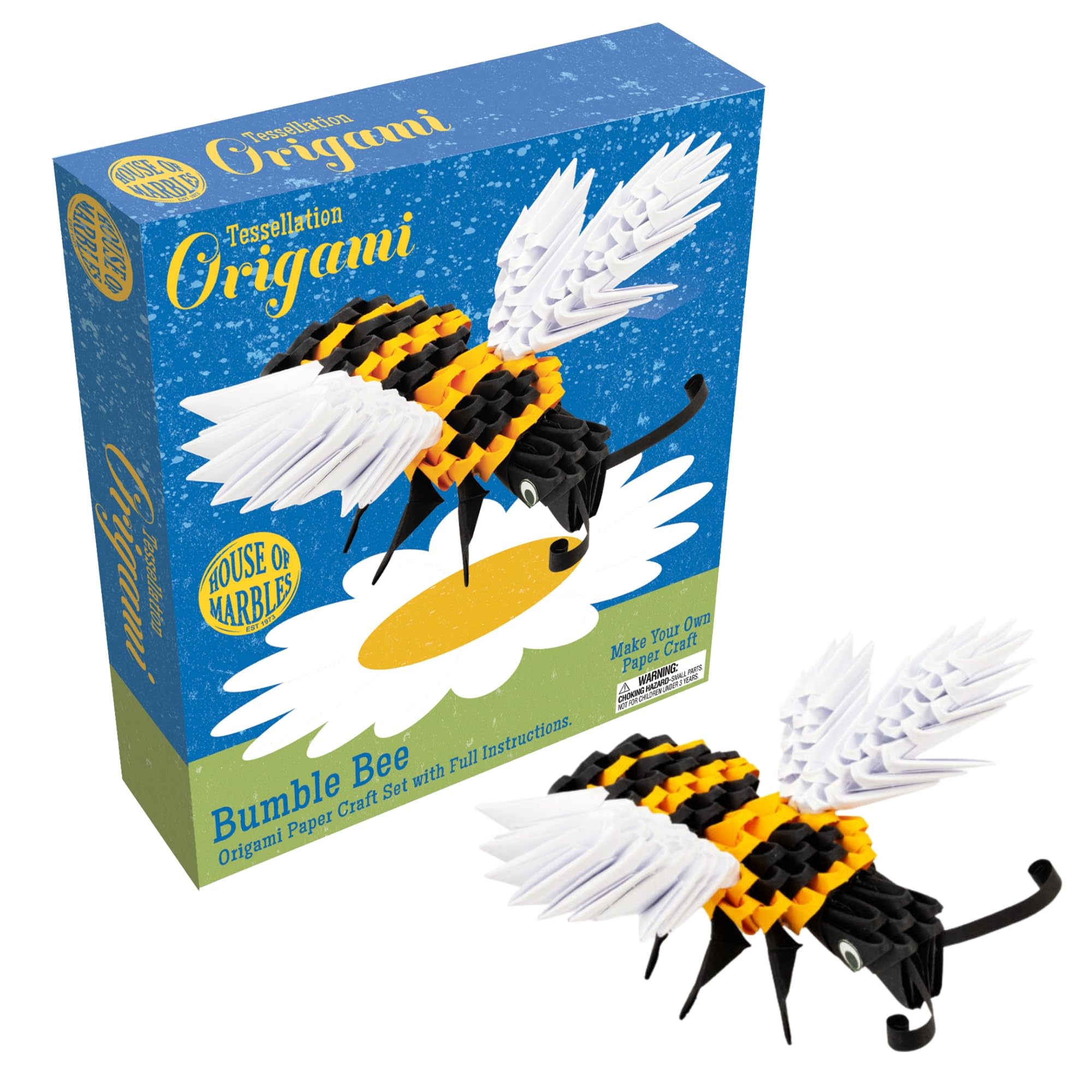 House of Marbles Bienen-Origami-Papier-Bastelset