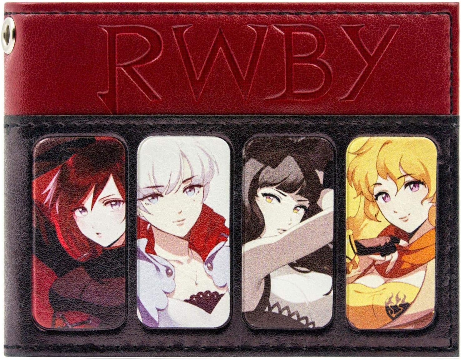 Rooster Teeth RWBY Ruby Rose Huntresses Warriors Anime Characters Wallet Bi-Fold ID & Card Holder, Black