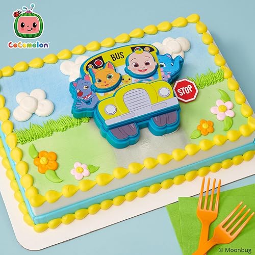 Miniatura 8 de DECOPAC DecoSet CoComelon listo para la aventura! Decoración para tartas de 4 piezas con rompecabezas JoJo, gatitos, Wally y Ello (27978)