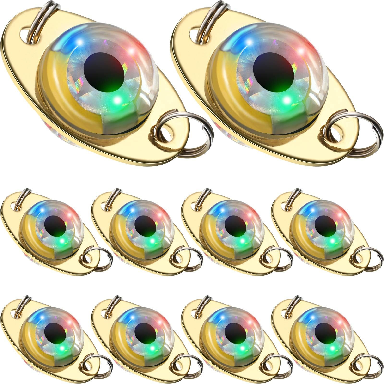 Skylety LED Fishing Lures Lighted Deep Drop Fishing Dodgers Spoons