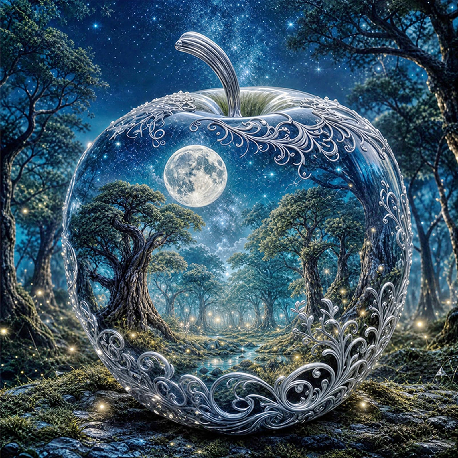 Landscape Full 11CT 3 Strands DIY Stamped Needlework Embroidery Kit for Beginners Adults Home Decor Cross Stitch Art and Crafts Kits 17.72x17.72in