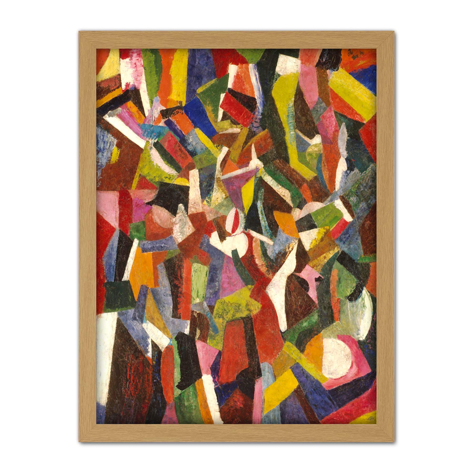 Bruce Composition Vi Abstract Cubist Painting Large Framed Art Print Poster Wall Decor 18x24 in
