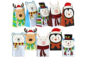 Snoopy Christmas Die-Cut Gift Bags for Festive Goodies