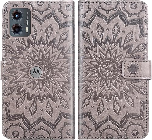 Miniatura 5 de Asuwish Funda de teléfono para Motorola Moto G 5G 2023 con protector de pantalla de vidrio templado y funda de cuero de girasol, soporte para