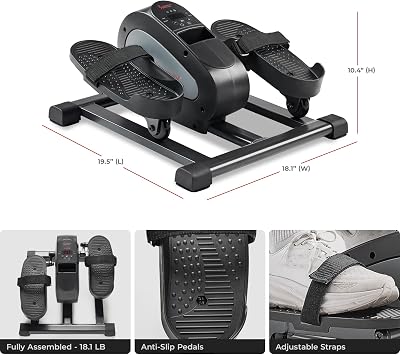Sunny Health & Fitness Under Desk Pedal Elliptical Machine Leg Exerciser