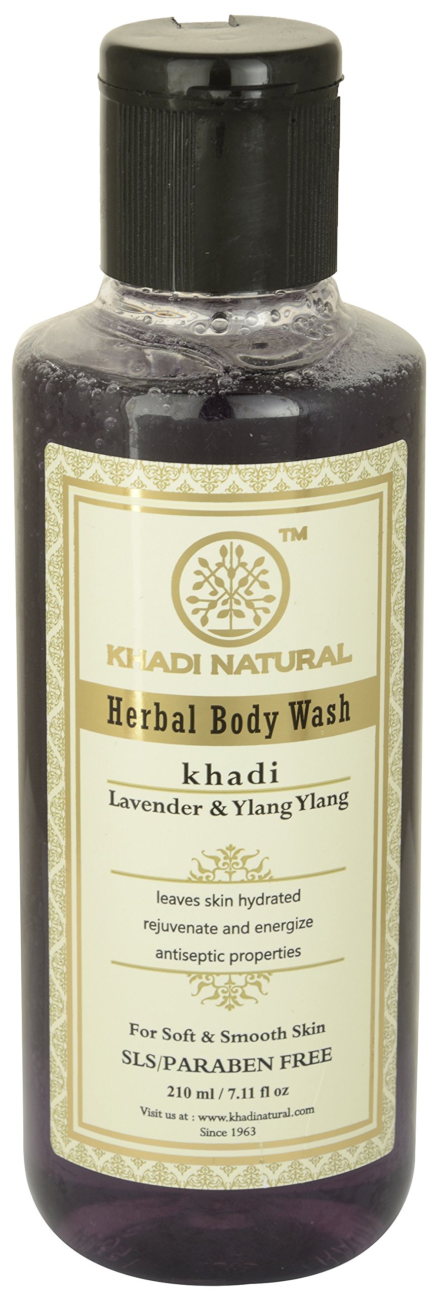 Khadi NaturalHandmade Herbal Handmade Lavender and Ylang Ylang Body Wash (210 ml)