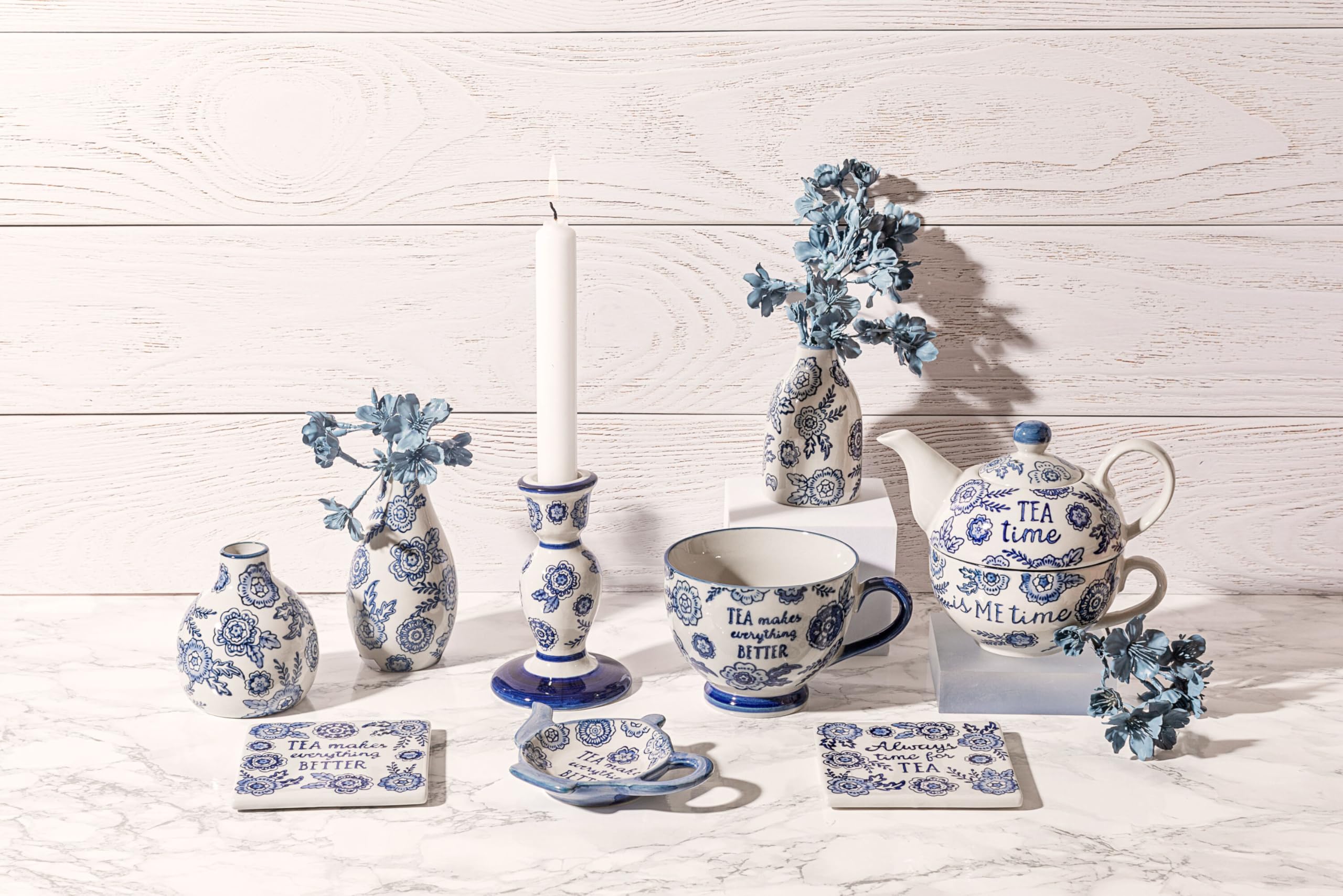 Sass & Belle Blue Willow Coasters, Blue and White - Image 2
