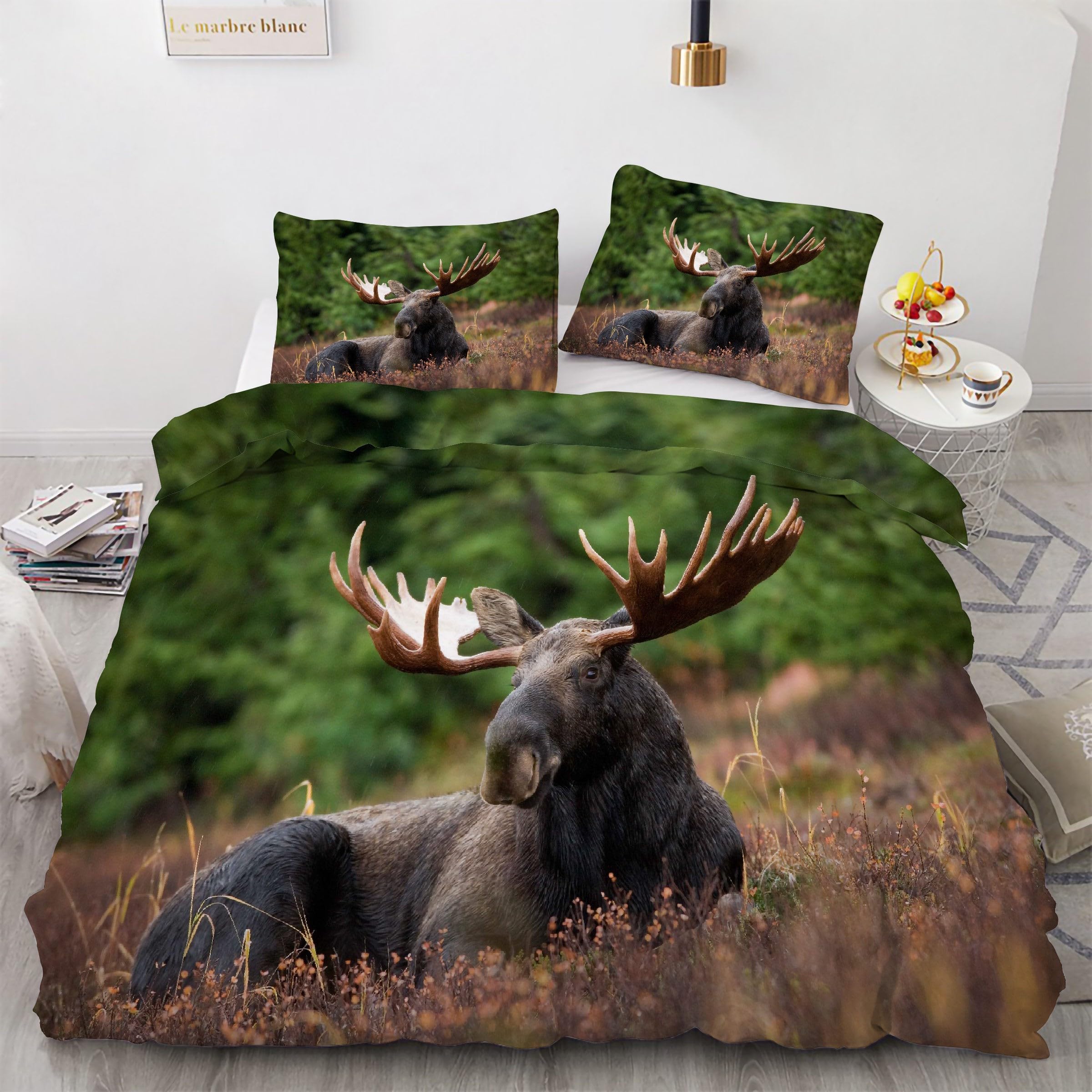 Housse de couette 200x200 animal pour une ambiance chalet de montagne en hiver