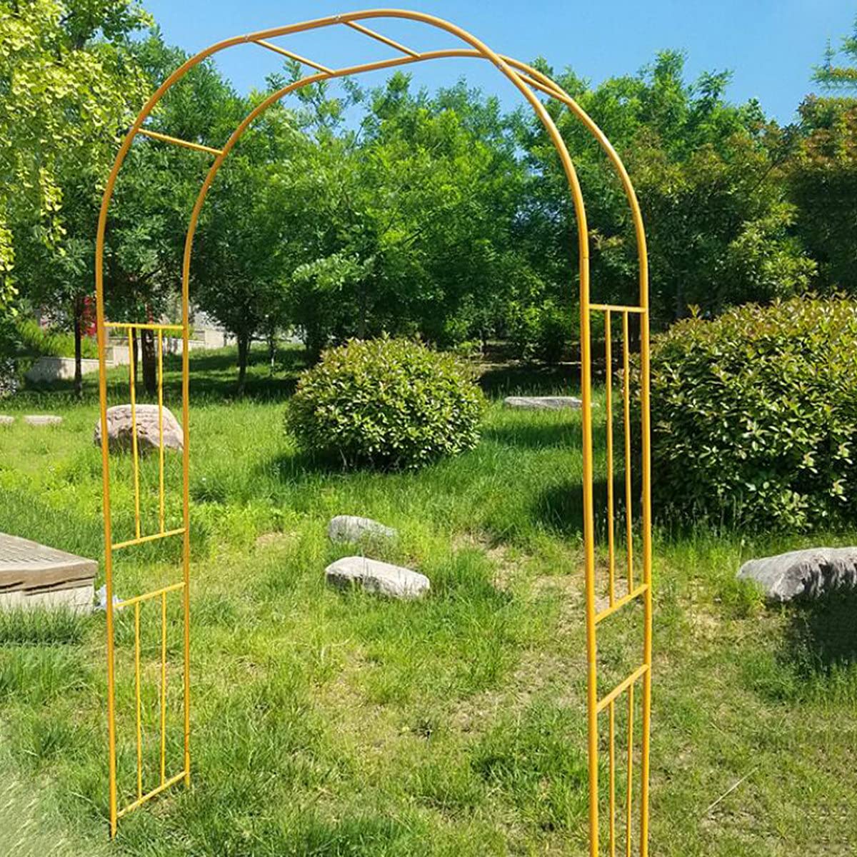 Archi per rose in metallo zincato, per giardino, matrimonio, rampicanti, pergolato, in ferro battuto, arco da giardino, disponibile in oro, 300 x 240 cm e 260 x 240 cm