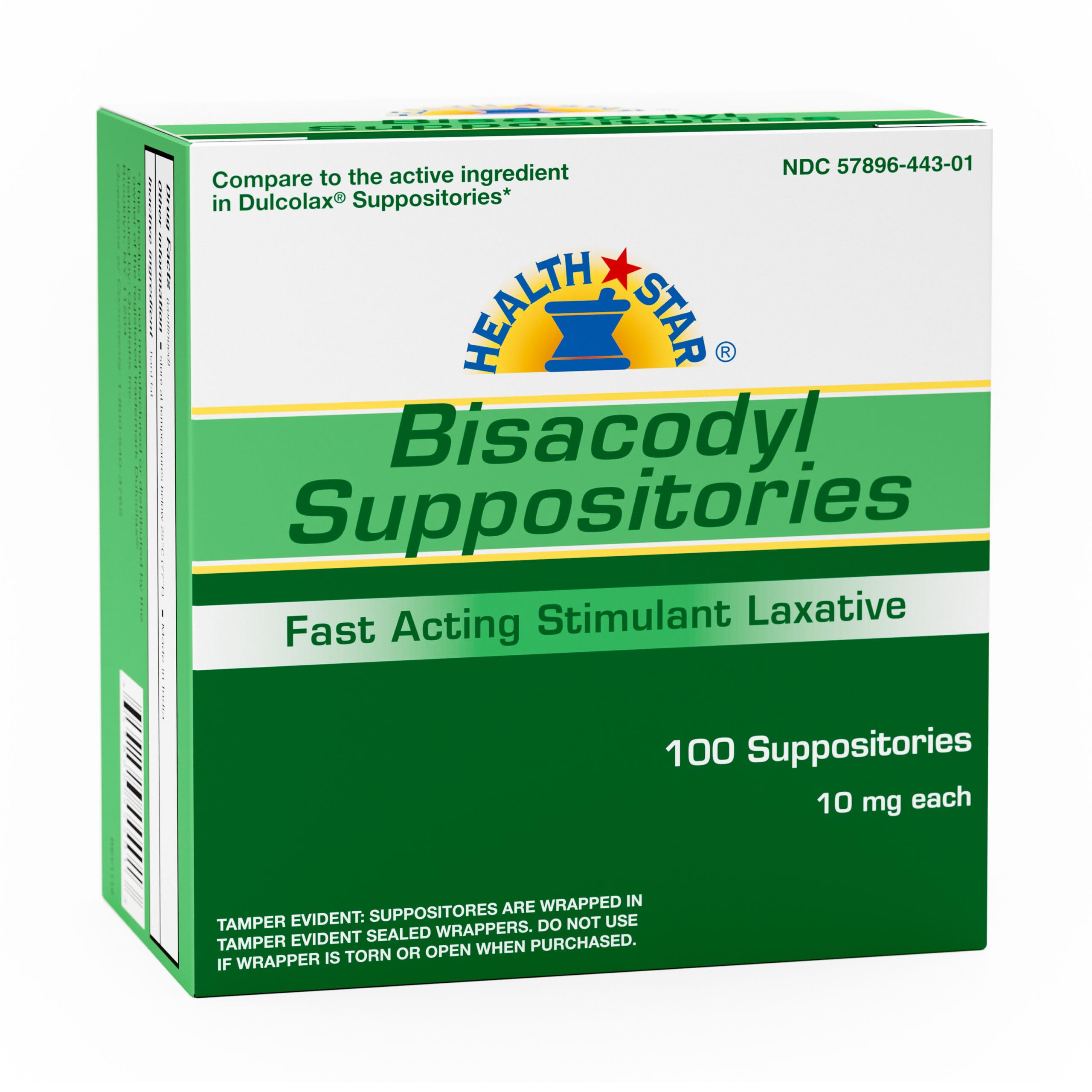 Gericare Bisacodyl Suppositories 10mg Stimulant Laxative, 100 Count (Pack of 1)