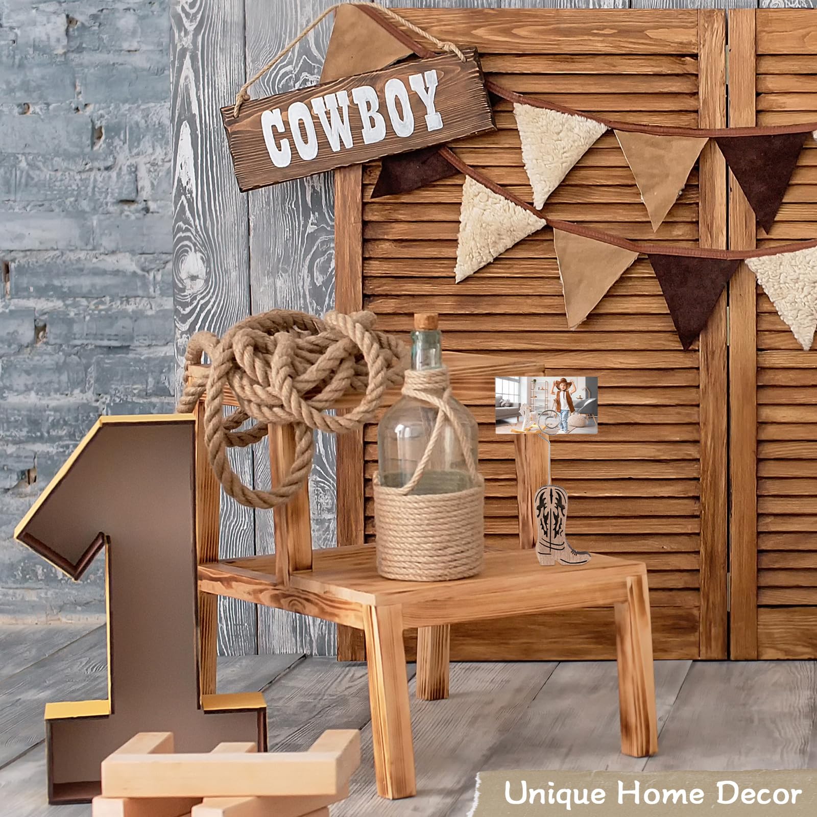 Havawish Juego de 20 soportes de madera para tarjetas de posición de botas de vaquero y tarjetas de lugar de mesa de papel kraft, soportes para números de mesa, soporte para fotos, menú, clips de