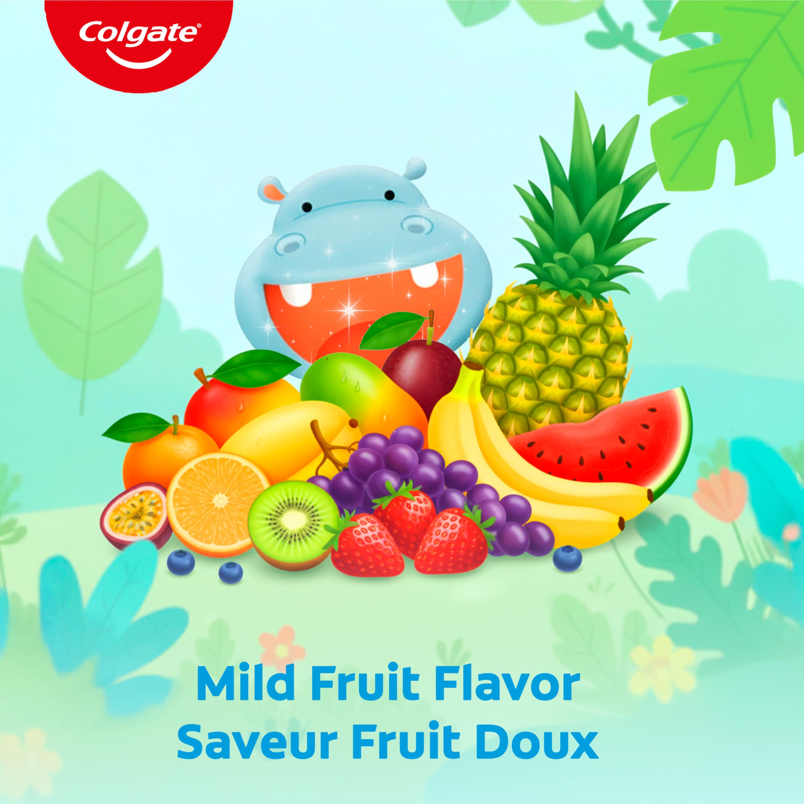 Colgate My First Infant and Toddler Training Toothpaste, Fluoride Free Baby Toothpaste, Ages 0-24 Months, Safe If Swallowed, Gently Cleans and Removes Plaque with Brushing, Mild Fruit Flavour, 40 mL - 4