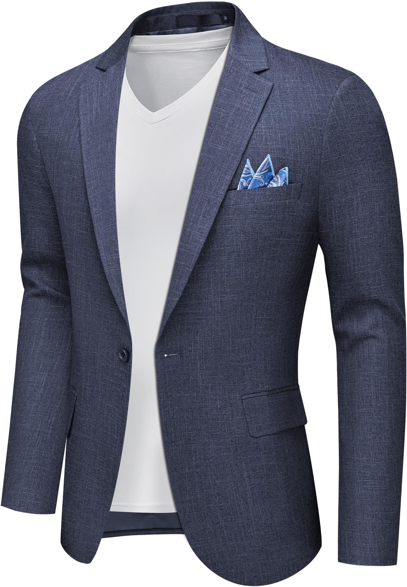 Men's Slim Fit Blazer Jackets Suit One Button Lightweight Sport Coats Casual Blazer