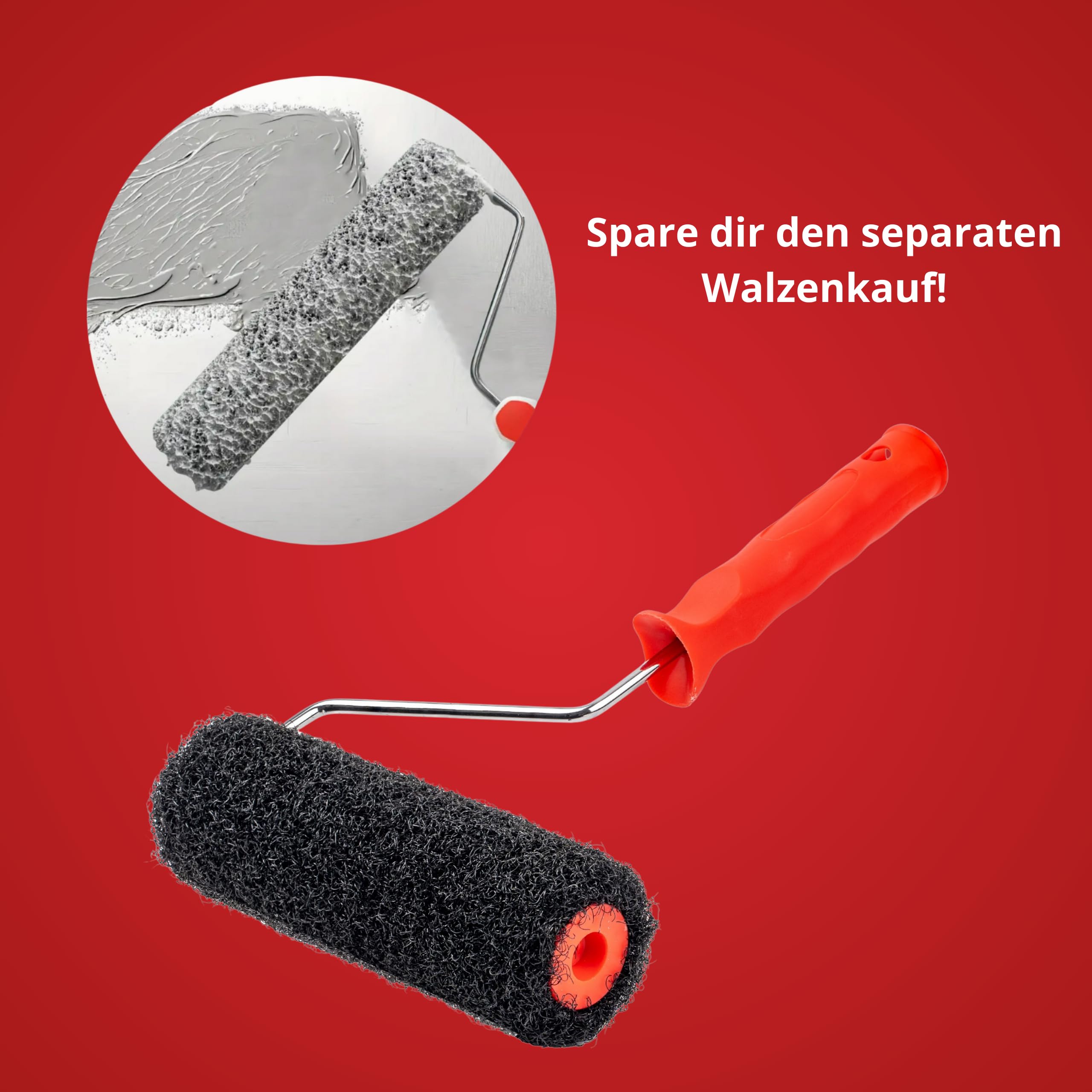 Delphi 8-Teiliges Flächenspachtel Set 60cm mit Spachtelwalze - 2m Teleskopstange mit Ergonomischem Griff erleichtert das Auftragen von Spachtelmasse