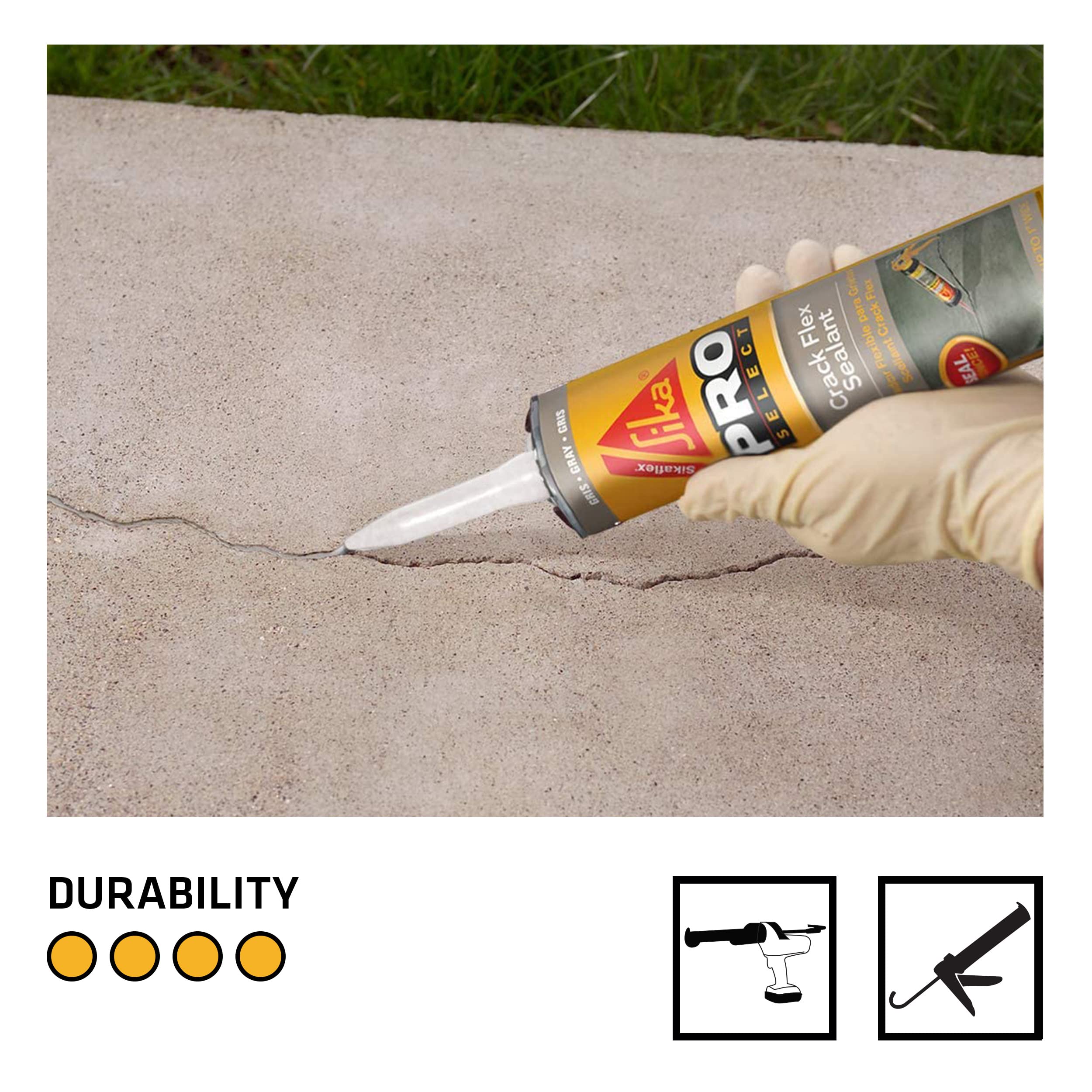 Buy Sikaflex Crack Flex Sealant, Gray, High performance, textured