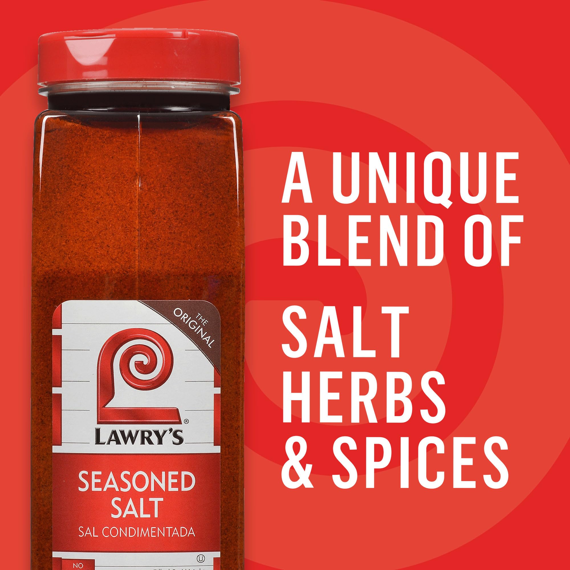 YYST Lawry's Seasoned Salt, 40 oz - One 40 Ounce Container of All-Purpose Seasoned Salt Made with Perfect Blend of Paprika, Celery, Turmeric, Garlic, Salt and Other Spices