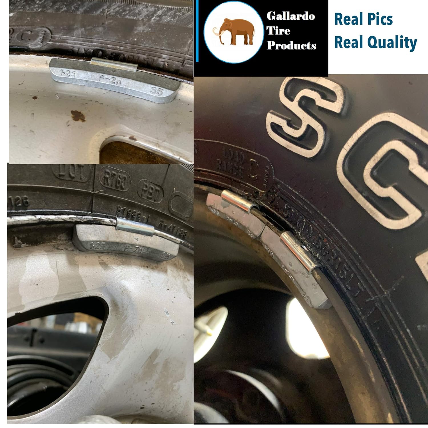 100 Pieces Clip ON Wheel Weights Made of ZINC .25 .50 .75 1.0 (25 Each) for Steel Rims. This is P Type