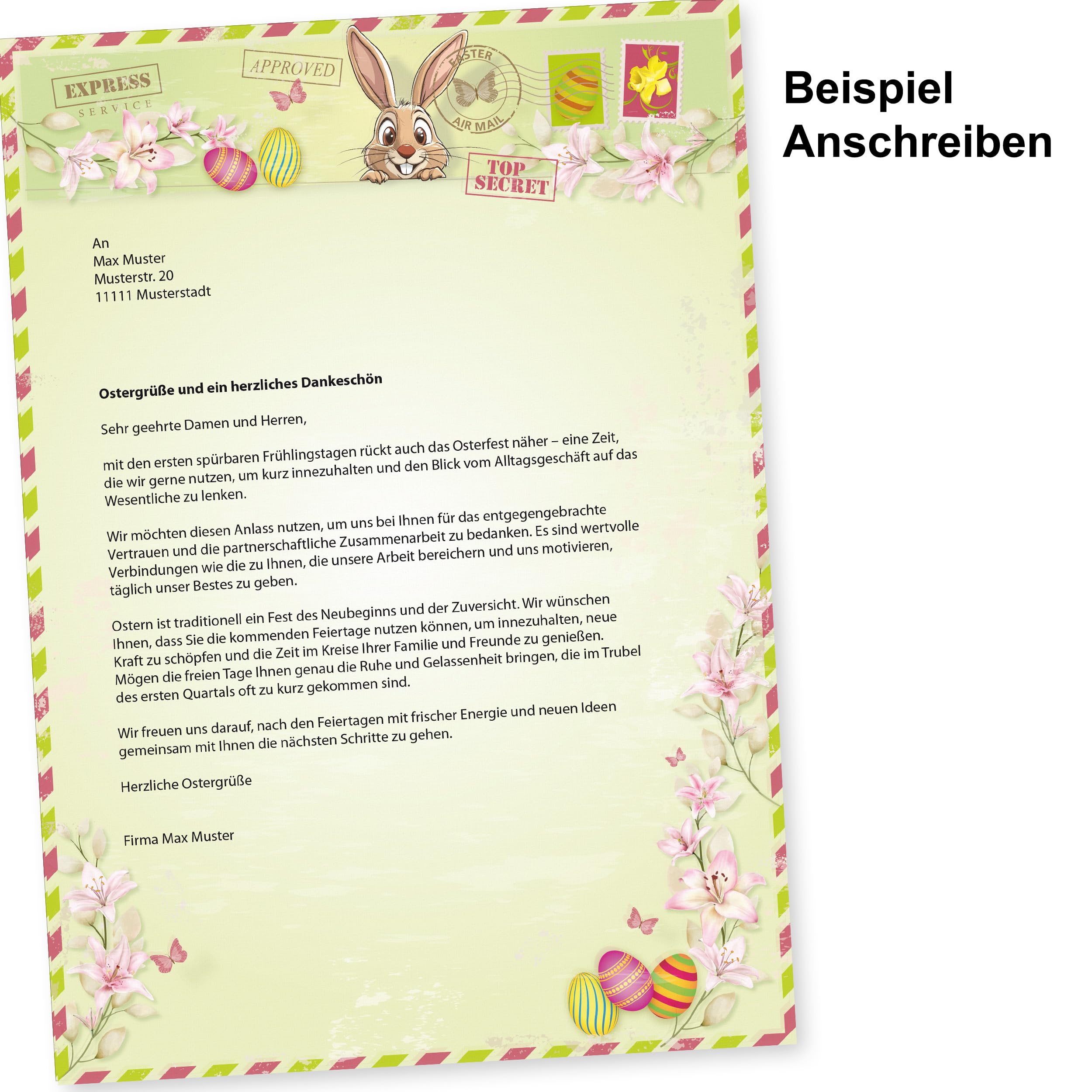 Air Mail 500 Blatt Briefpapier Ostern A4, Osternbriefpapier geschäftlich