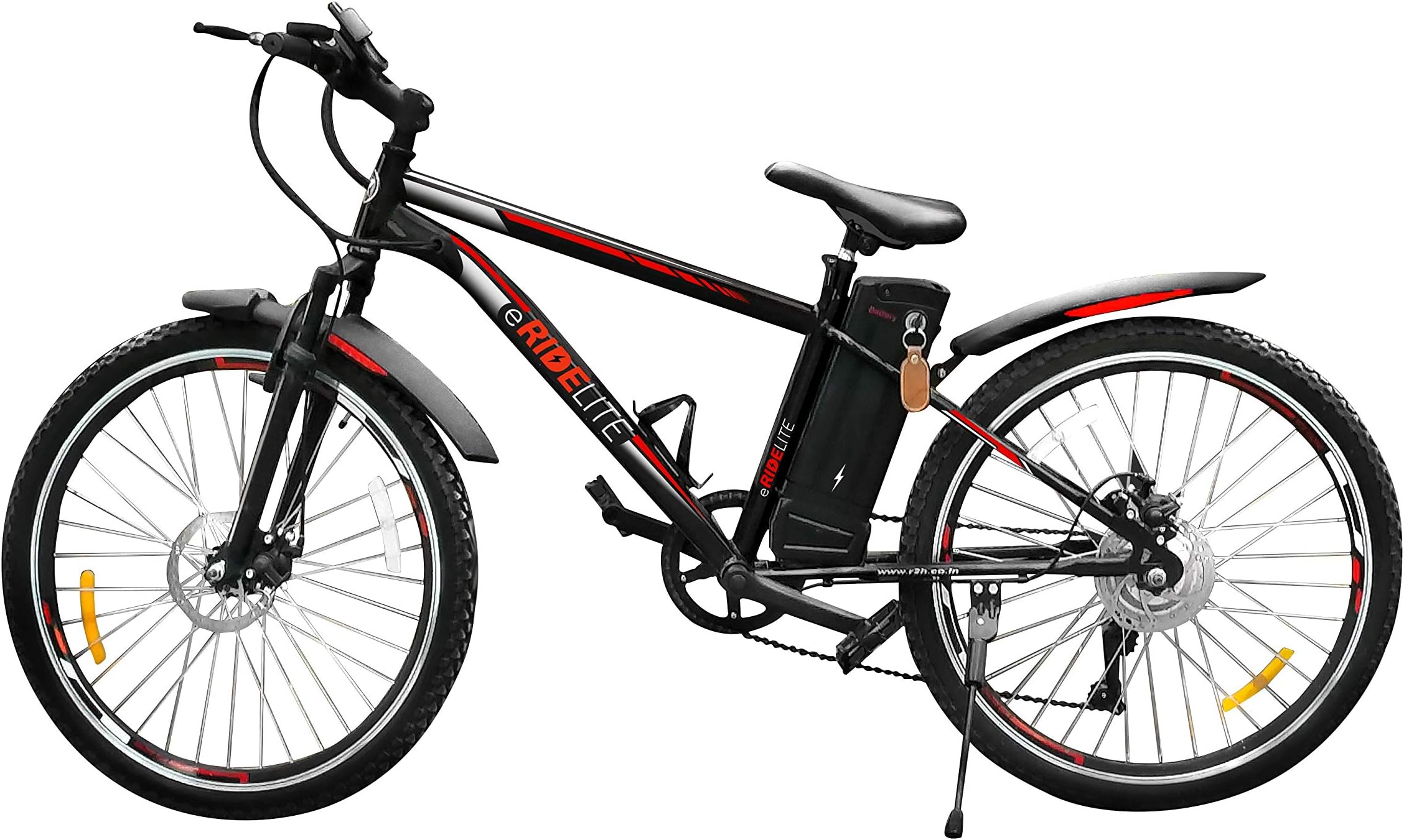 eRideLite 26 Inch Road Bike Classic eRL50 Electric Bicycle with Li-Ion Battery (Black)