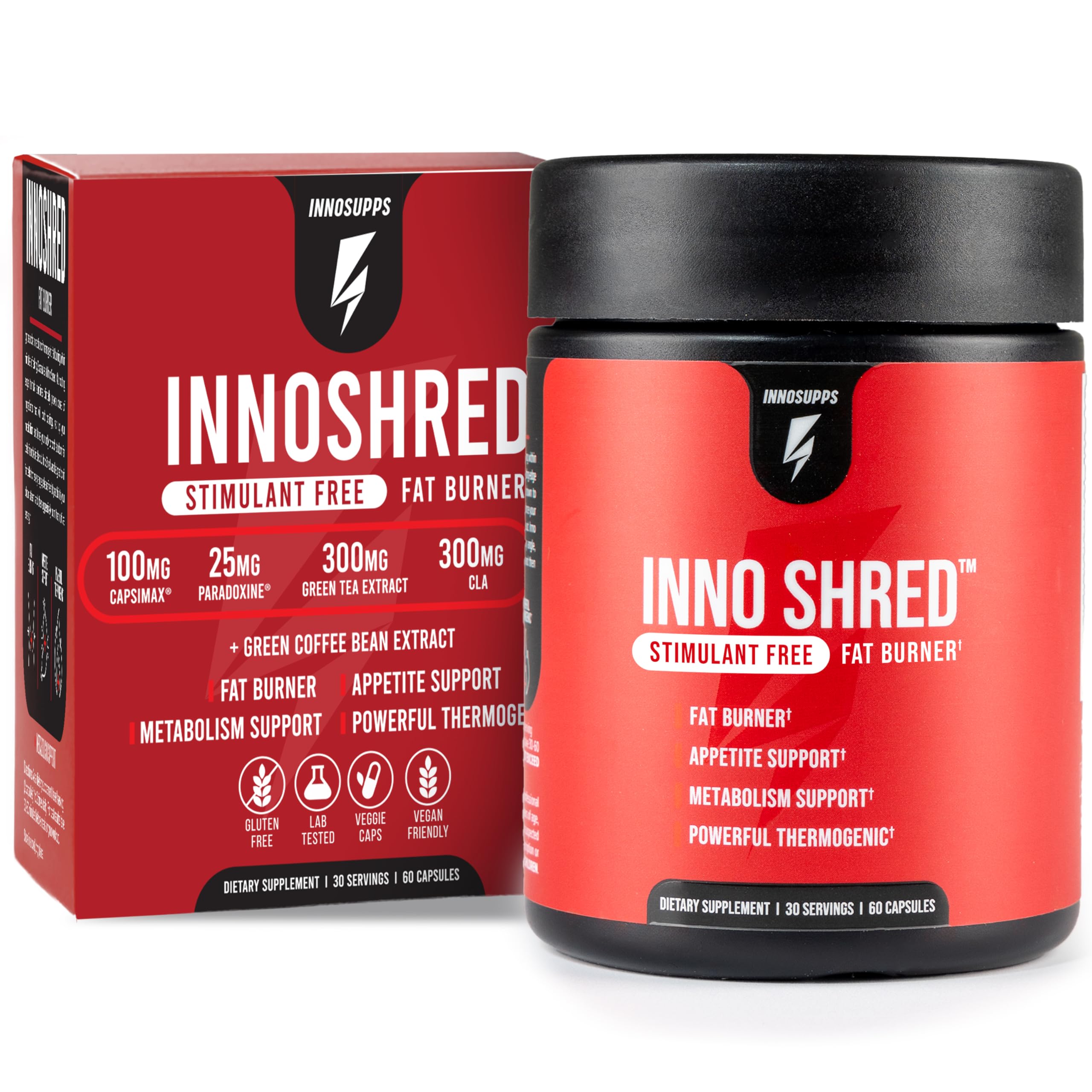 InnoSupps suplemento para controle de peso com Capsimax 100 mg, 60 cápsulas
