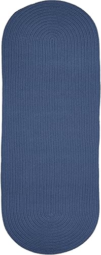 Miniatura 68 de Tapete de interior/exterior, diseño texturado trenzado, tapete reversible, Sintético, Marrón Marrón,Negro -,Azul (Hydrangea Blue),Azul