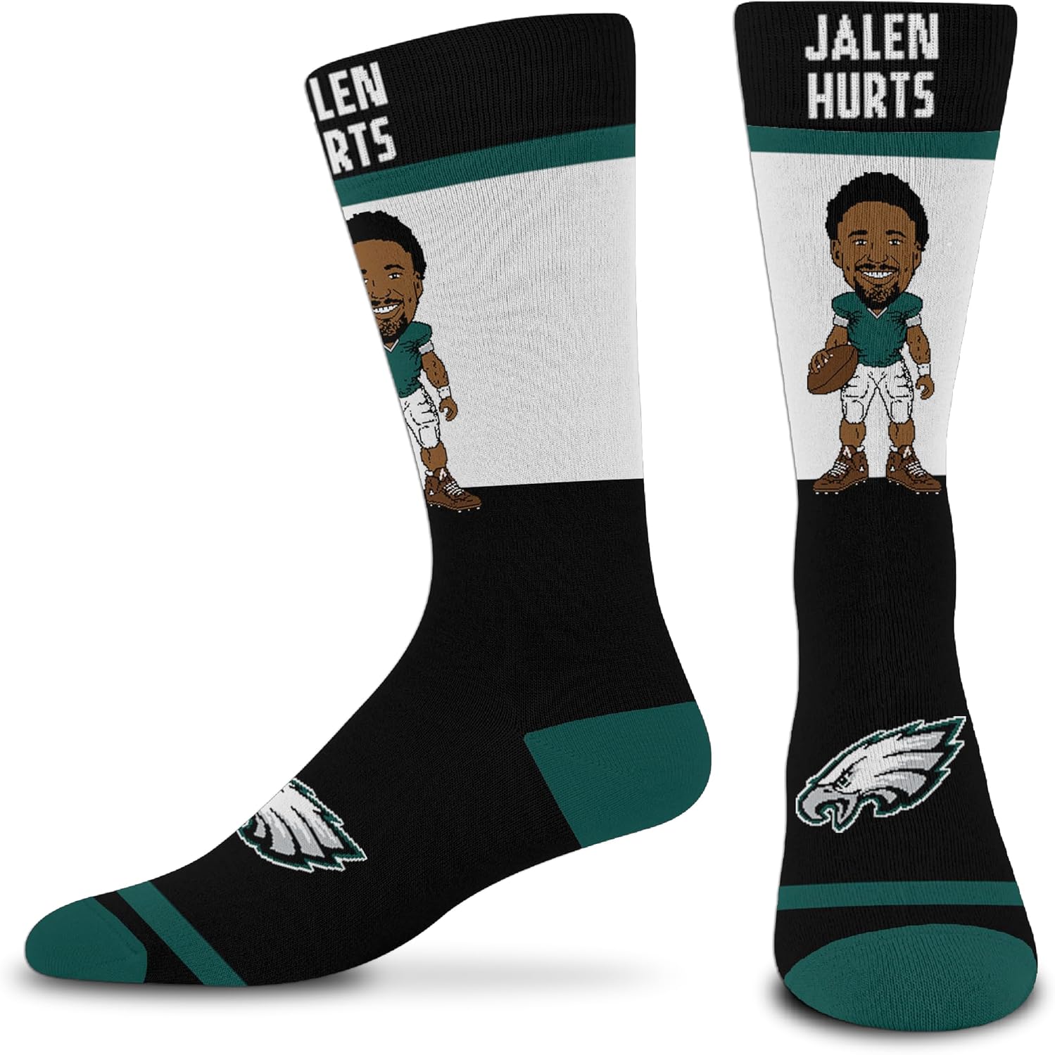 FBF - Philadelphia Eagles NFL Player # Footwear For Men And Women Game Day Apparel Dress Socks - Jalen Hurts