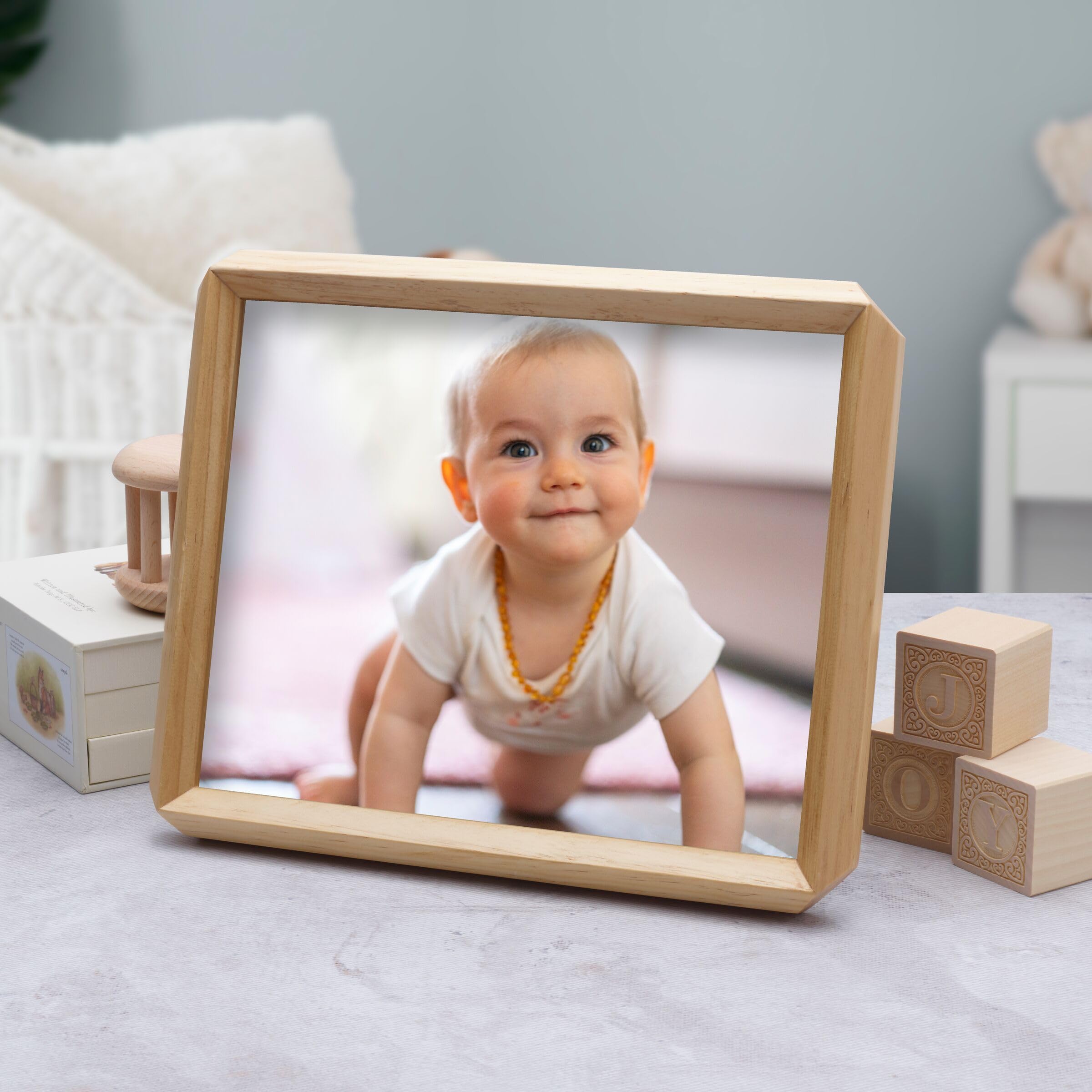 Amazon.com - Mikasa Natural Wood 11x9 Inch Portrait Frame, Holds