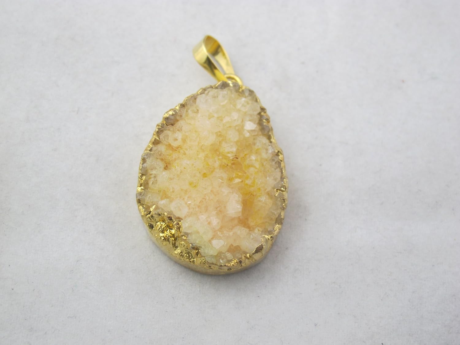 Agate Pendant Natural Druzy Agate Dyed 
