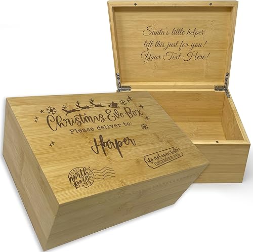 Miniatura 22 de Caja de madera grabada personalizada grande – Caja de recuerdo de madera de acacia con mensaje oculto personalizado, cajas de memoria de nogal para