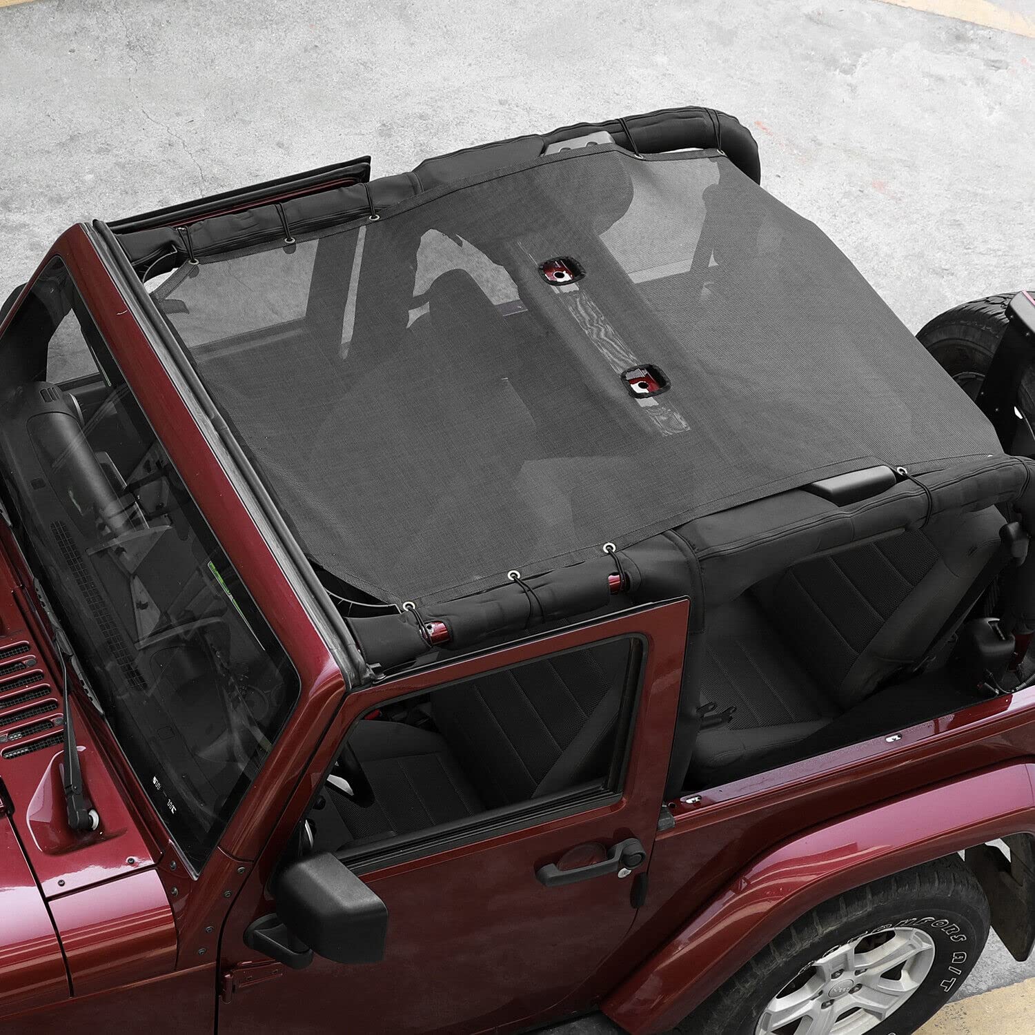 Pare-soleil Maille Jeep Wrangler TJ 1987-2006 - Protection UV Et Anti-débris