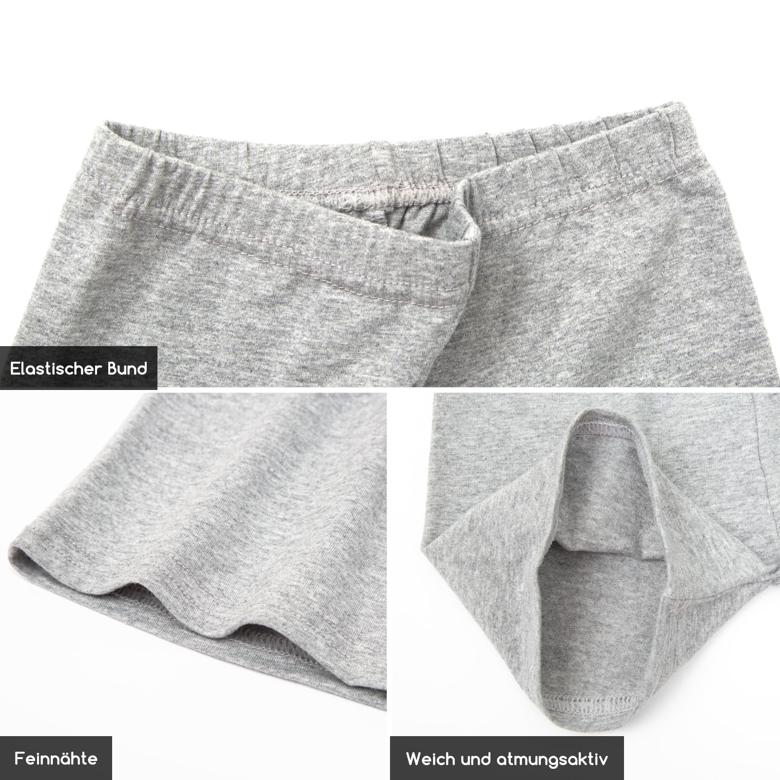 Pantalon de cyclisme pour enfant - Legging court - Pantalon de sport pour fille - Pantalon de sport en coton - Pantalon d'été de 5 à 14 ans