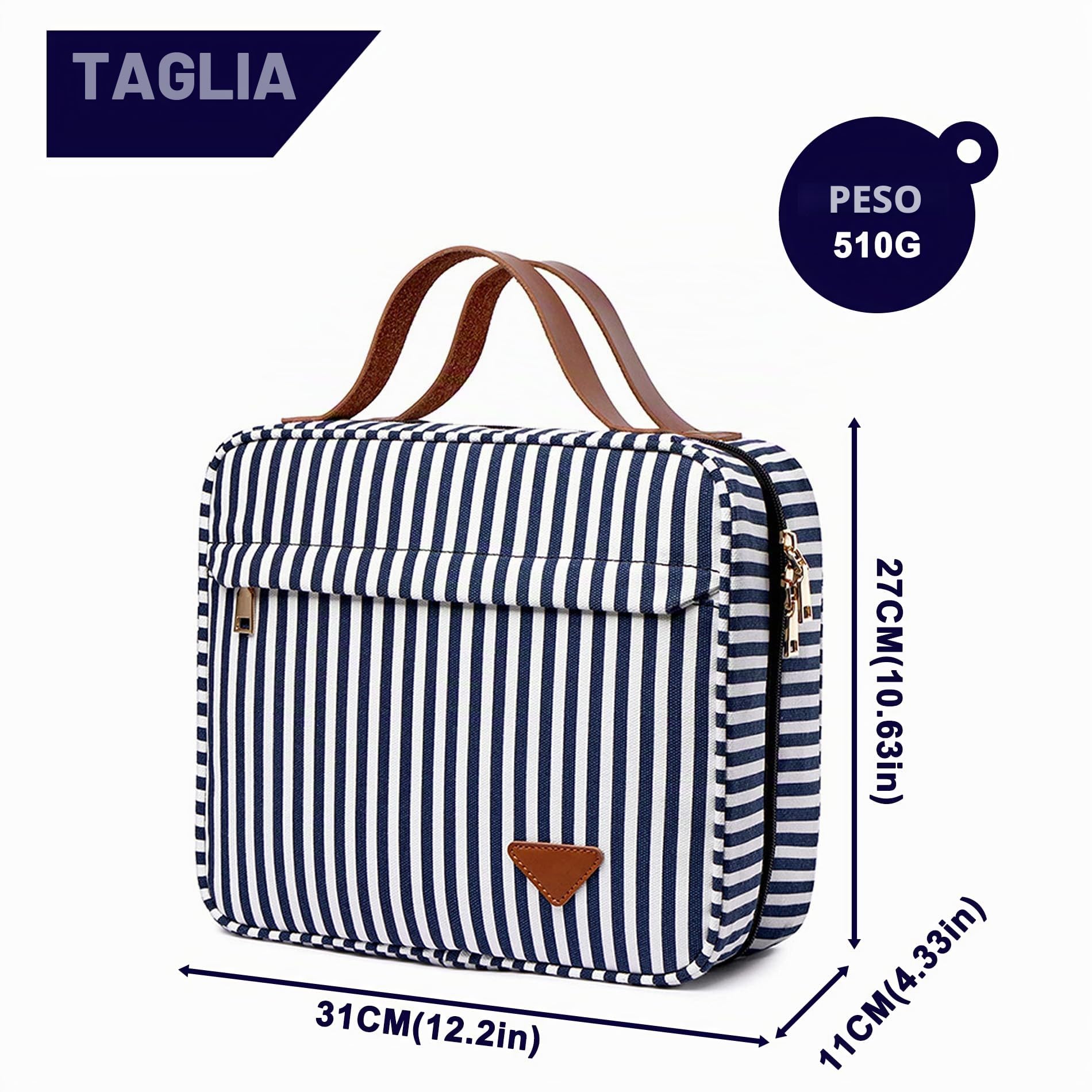 Beauty case da viaggio appendibile, ampio organizer per cosmetici e articoli da toeletta con gancio
