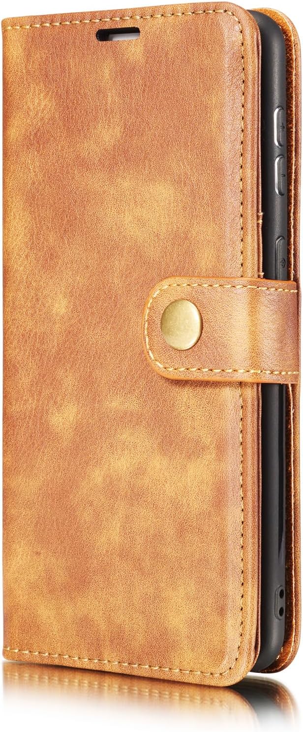 Asuwish Phone Case for Samsung Galaxy S21 5G 6.2 inch Wallet Magnetic Detachable Cell Cover with Tempered Glass Screen Protector Flip Card Holder Slot S 21 21S G5 Women Men Girls Purse Mobile Brown