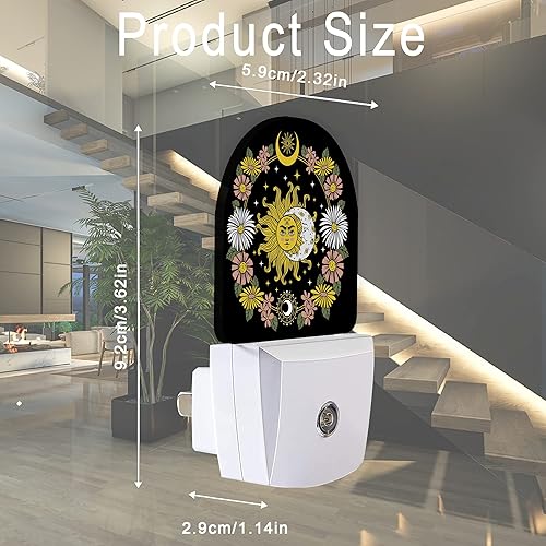 Miniatura 8 de AOWULA Luz nocturna de tiburón, luces nocturnas enchufables en la decoración de pared para escaleras, pasillos, cocina, luces nocturnas con sensor