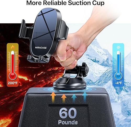 Miniatura 3 de Miracase Soporte universal 3 en 1 para teléfono celular para tu automóvil, soporte universal de teléfono para salpicadero de automóvil, ventilación